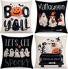 Set Of 4 Decor Throw Pillow Covers Patriotic Linen Pillow Case For Veterans American Summer Outdoor Red White Blue Decorations