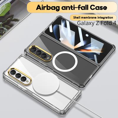 Husă anti-cădere Airbag pentru Samsung Galaxy Z Fold 4 5g Fold4 pentru încărcare fără fir magnetică Magsafe cu capac de film pentru ecranul frontal