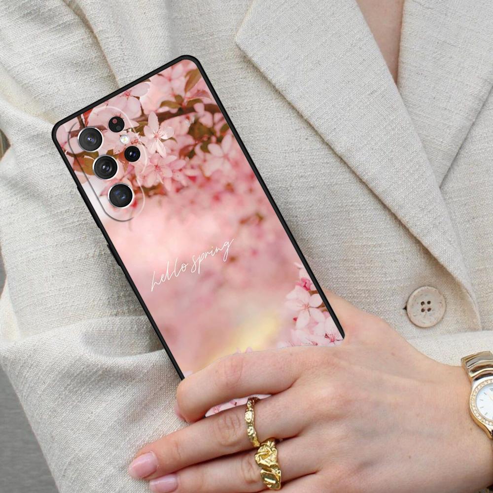 Hello Spring Flowers Cell Phone Case for Samsung Galaxy S26 Ultra S25 S24 S23 S22 S21 S20 Note10 Cover