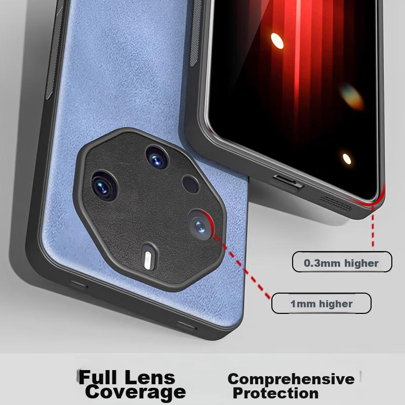 Phone Case for Huawei Mate60RS, Mate60RS Pro Master Protective Cover, Upgraded Skin-Like Matte Lens Full Protection Silicone Case - Smoke Gray
