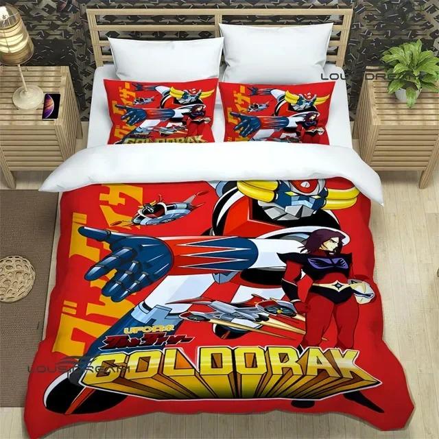 Comforter Ufo Robo Grendizer Goldorak Bedding Set 3D Printed Suitable For Bedroom Kids Home Textile