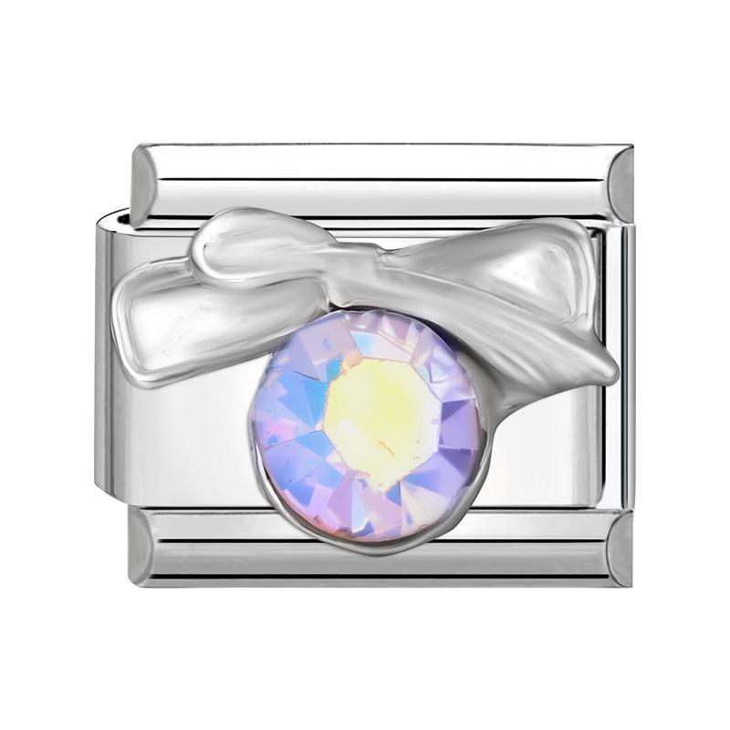 New Zircon Starfish Heart Shell Crown Rose Flowers Italian Charm Links Fit 9mm Stainless Steel Bracelet Women DIY Making Gifts