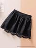 2025 Women's White Cotton Lace Skirt: Autumn/Winter Layered Design with Jeans, Hip-Covering Half-Skirt