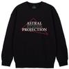 ASTRAL PROJECTION Triangle Logo Lettering Loose Fit Sweatshirt_Black