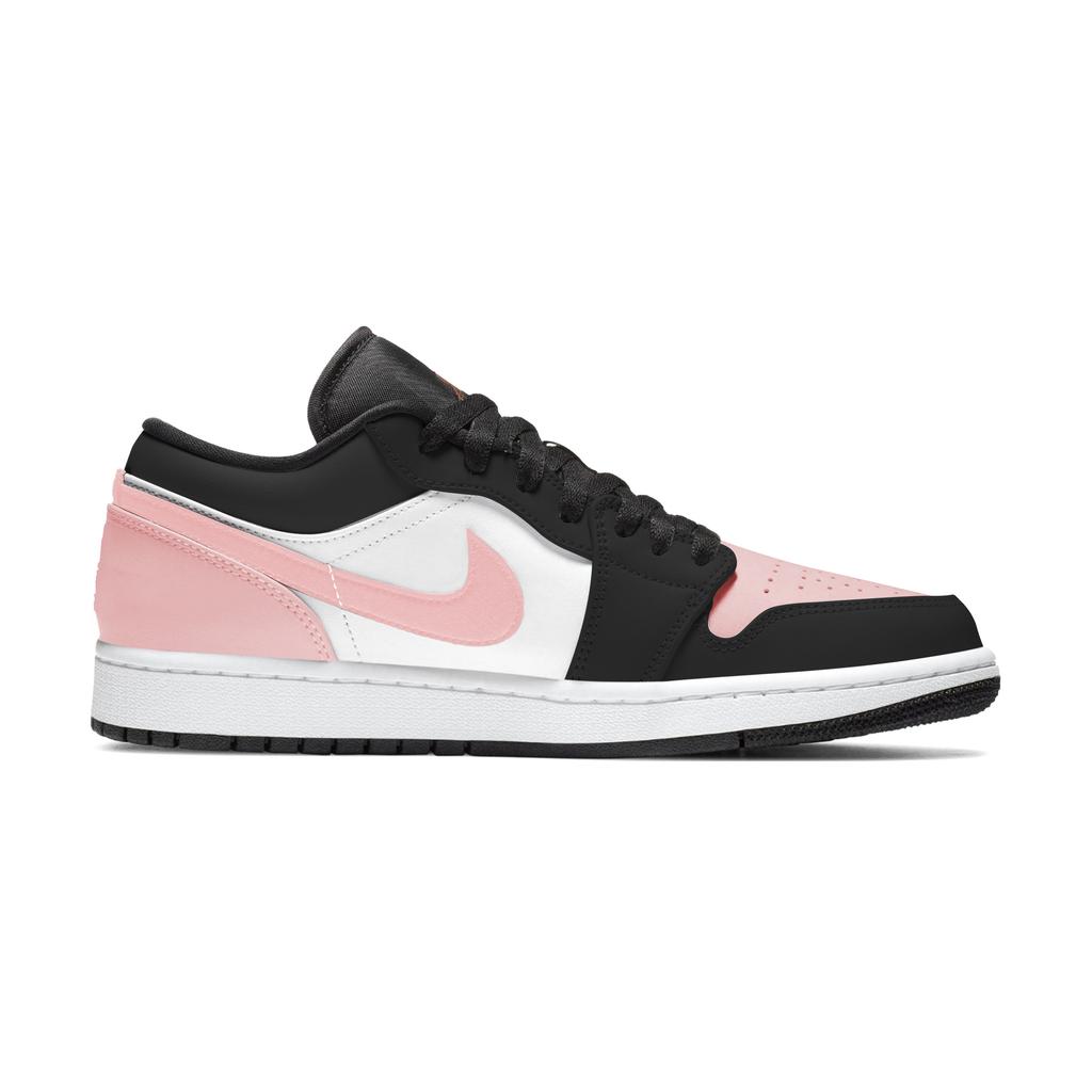 Jordan Air Jordan 1 Slip Resistant Abrasion Resistant Low Top Vintage Basketball Shoes Unisex Pink 553558-081(team448-)