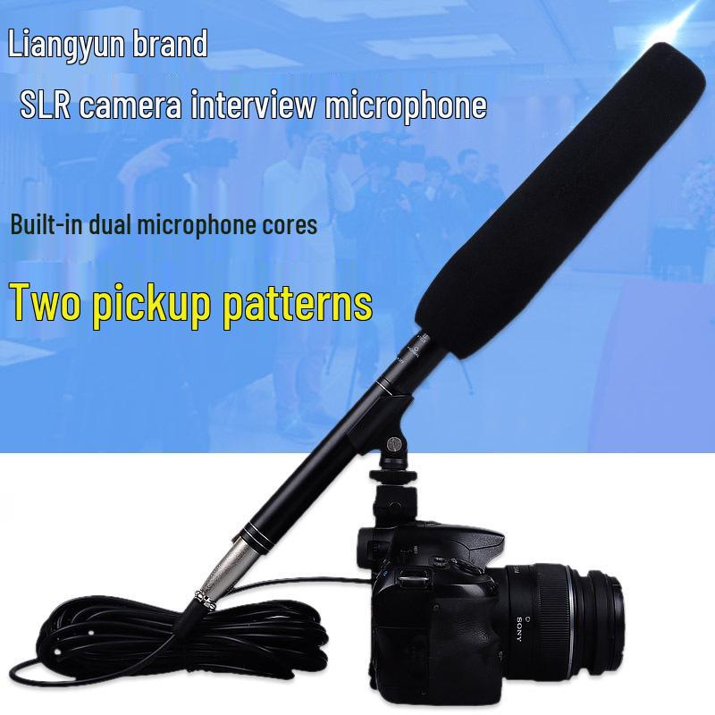 

Дзеркальна DV-камера Інтерв ю Мікрофон для Новин та Фільмів 6.5mm plug, 7m cable чорний