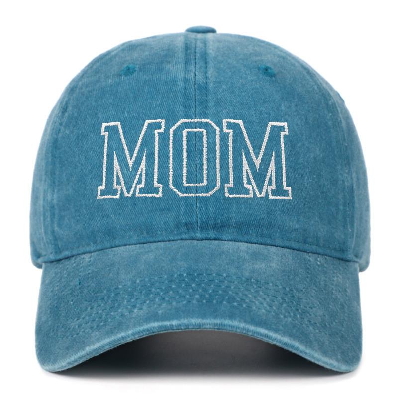 Dad Mom Embroidered Baseball Cap With Cotton Material For Summer Casual Style