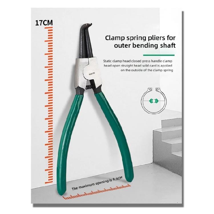 Ergonomic Circlip Pliers Carbon Steel Accurate Straight Curved Nozzle Plier 4PCS