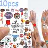 10sheets Ball Games Basketball Soccer Tattoo Stickers For Face Arm Body Temporary Waterproof Tattoo Stickers Boys Creative Gifts
