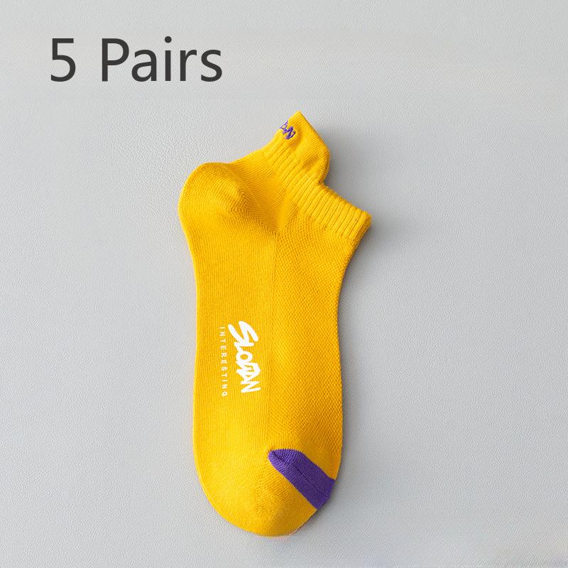 5 par męskich letnich cienkich bawełnianych skarpet pochłaniających pot antyseptycznych antyseptycznych na beri-beri