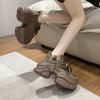 8CM Heels Autumn Chunky Sneakers for Women 2024 New Breathable Mesh Platform Sports Shoes Woman Thick Bottom Dad Shoes Ladies