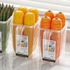 Refrigerator Side Door Storage Box Clear Vegetable Egg Fridge Door Organizer Container with Lid for