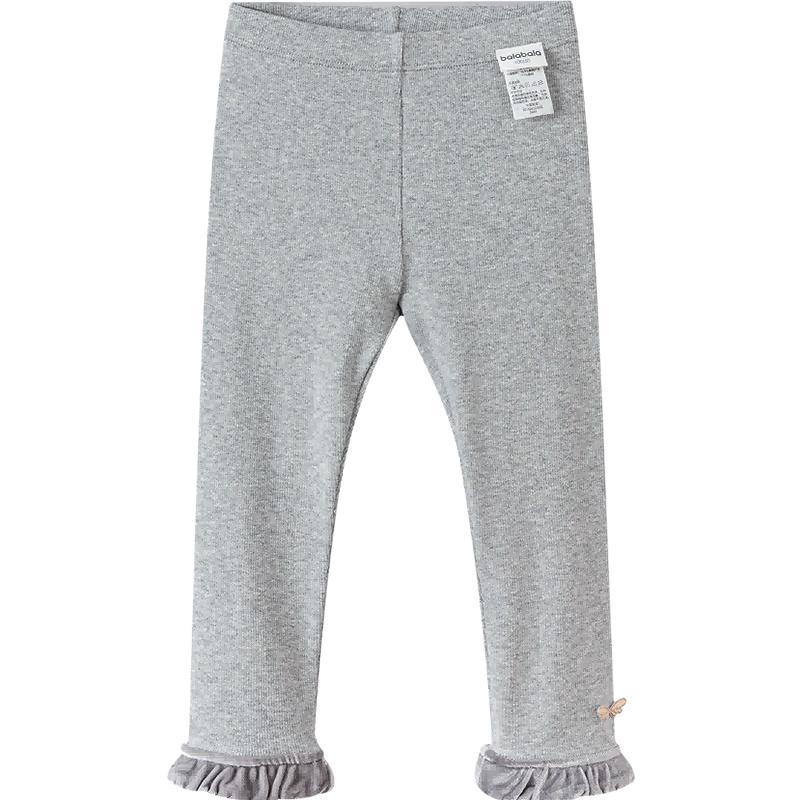 Balabala Girls Skin-Friendly Stretch Leggings with Ruffled Cuffs 120