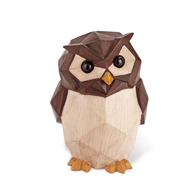 Suora Animal Sowa Wzór Drewna Polyresin Skarbonka