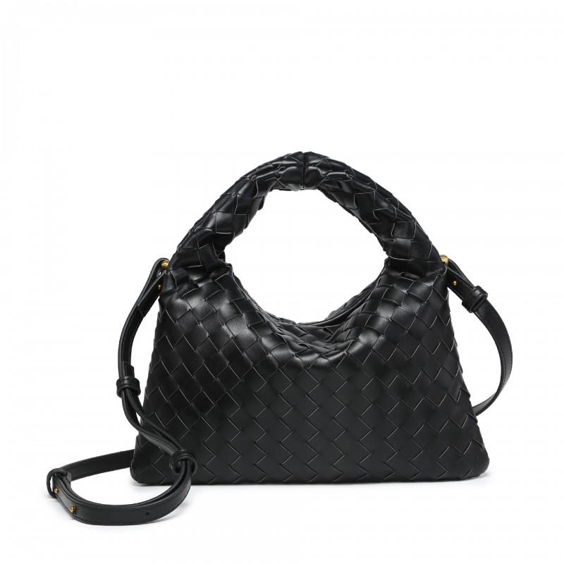 Handwoven PU Leather Tote Bag Women Small Crossbody Shoulder With Magnet Soft Structured Design Daily Commute