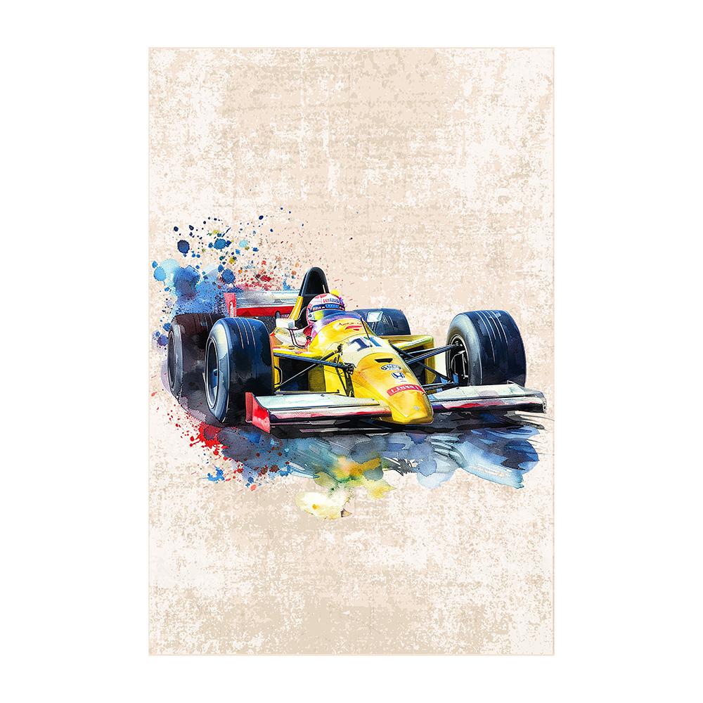 Retro F1 Racing Canvas Painting Poster Vintage Racing Car Wall Art Print for Home Decor
