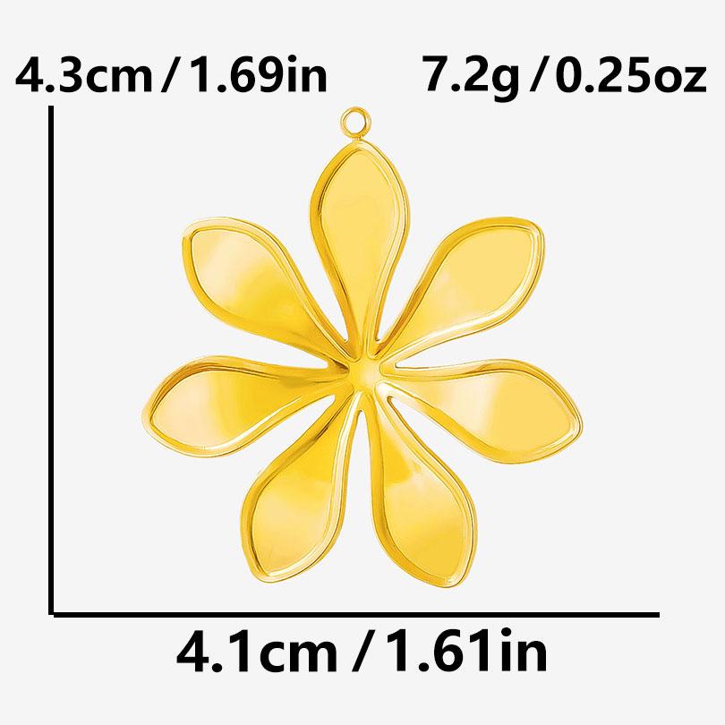 6pcs PVD Real Gold Plated Cherry Strawberry Flower Pendant Stainless Steel Charms For Jewelry Making Bulk Plant Charm Materials