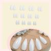 Solid Glossy Milky White Fake Nails Natural-looking Easy To Take On and Apply for Shopping Traveling Dating