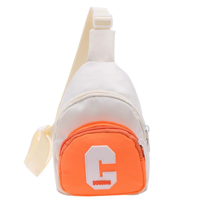 Trendy Children's Nylon Crossbody Bag For Boys With Colorful Letter Design And Breathable Material