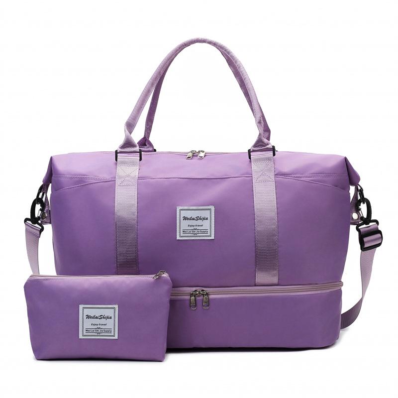 Travel Bag Large Capacity Dry and Wet Separation Hand Luggage Storage Bag Portable Waterproof Independent Shoe Compartment Sports Fitness Bag