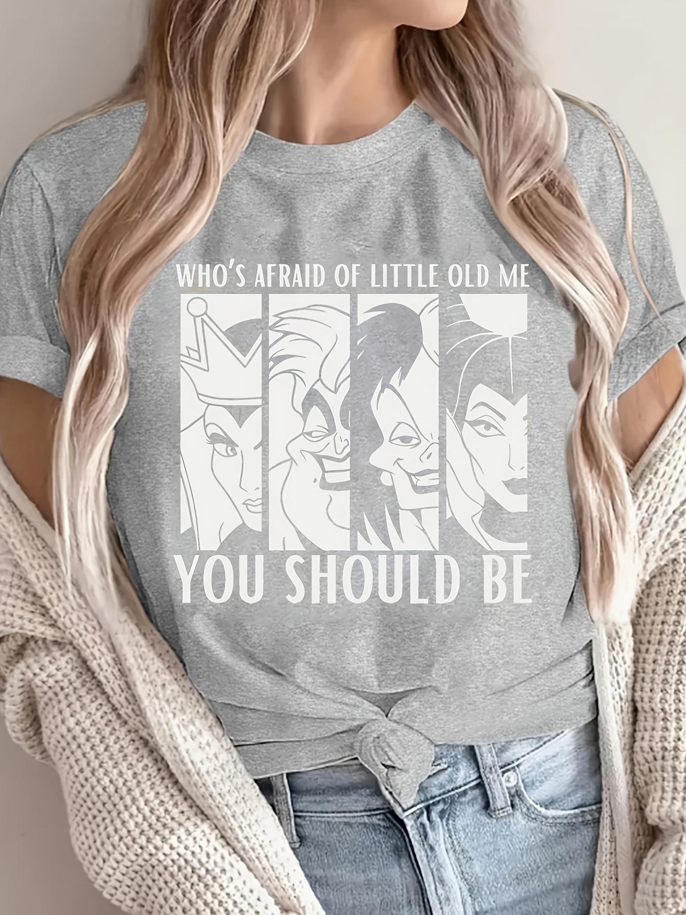 

Women s Plus Size Fashion Tee - Casual Round Neck Short Sleeve with Unique Villain Print, Breathable Polyester, Machine Washable 4XL