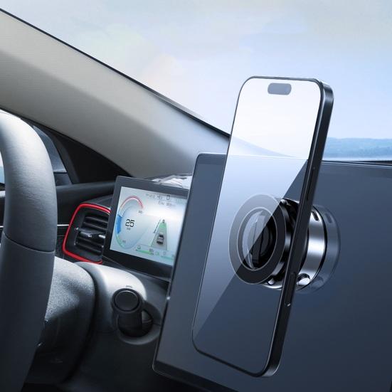 Vacuum Suction Car Phone Holder 360-degree Rotation Foldable Phone Stand Automatic Magnetic Adhesive Mount for Dashboard Desk Glass