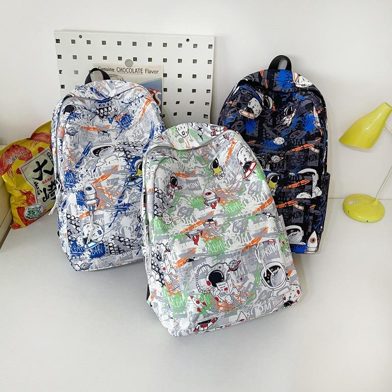 Schoolbag Trend Backpack High School Backpack Boys Trendy Cool Personality College Student Schoolbag Women's Casual Backpack