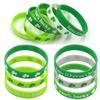 10 stuks Sint Patrick's Dag Siliconen Armband Vakantie Festival Cadeau voor Kind Kinderen Podiumoptreden Cadeau Geschenken