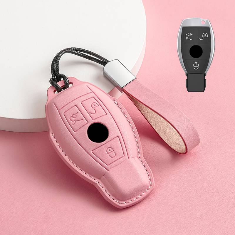 Luxury Leather Car Key Case Cover for Mercedes Benz C260L S320L E200L E300 C260 C200L GLC300 C260l A200L
