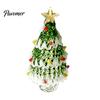 Decorative Glass Art for Shelves Glazed Christmas Tree Figurine, Pulled Wire Desk Decor, Colorful Home Mini Holiday Tabletop Ornament Car Home, Unique