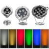 3W/6W/12W  RGB Outdoor IP68Waterproof Colorful Water Spotlight Swimming Pool Light Fountain Light Led Underwater Light