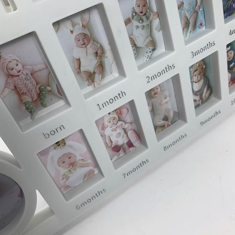 First Year Milestone Photo Frame Souvenirs My First Year Baby Keepsake Frame for Photo Memories 0-12 Months Pictures