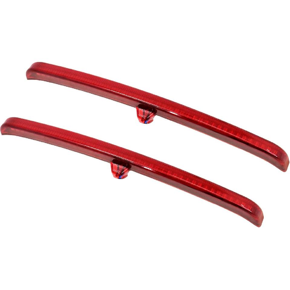 HDBUBALUS Motorcycle Rear Fender Blades Led Tail Light Brake Stop Running Lamp for Harley Touring Trike Glide 2009-2025 (Color: Red)