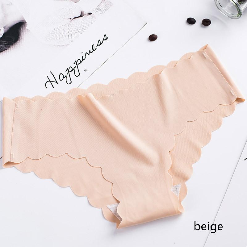 

Жіночі безшовні трусики Сліп шовкова атласна білизна Жіночі жіночі труси Жіночі труси Гладкі однотонні трусики для дівчаток XL бежевий