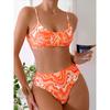 Sexy Bikini 2025 Women 3 Pieces Swimwear Female High Waist Swimsuit Orange Bathers Swimming Bathing Swim Suit Summer Beachwear