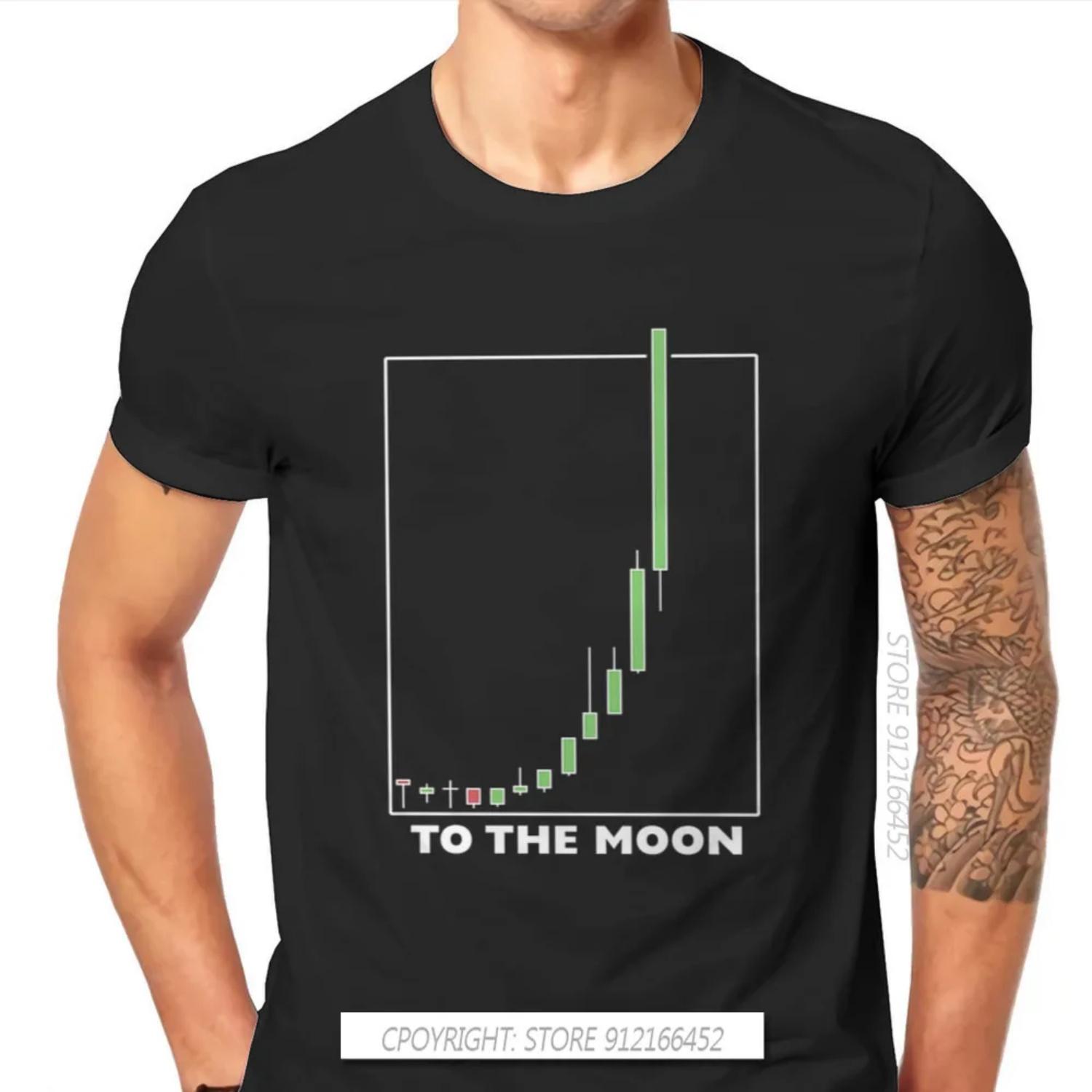

На Луну Классическая Wallstreetbets Торговля Опционами на Акции Футболка Классическая Графическая Большой Размер Футболка Большие Распродажи Мужская S чёрный