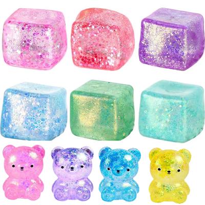 Maltose Cube Stress Squeeze Toy D Ecompression Small I Cubes Anti Stress Slow Rebound Polar Light Colorful Squeeze TPR Block