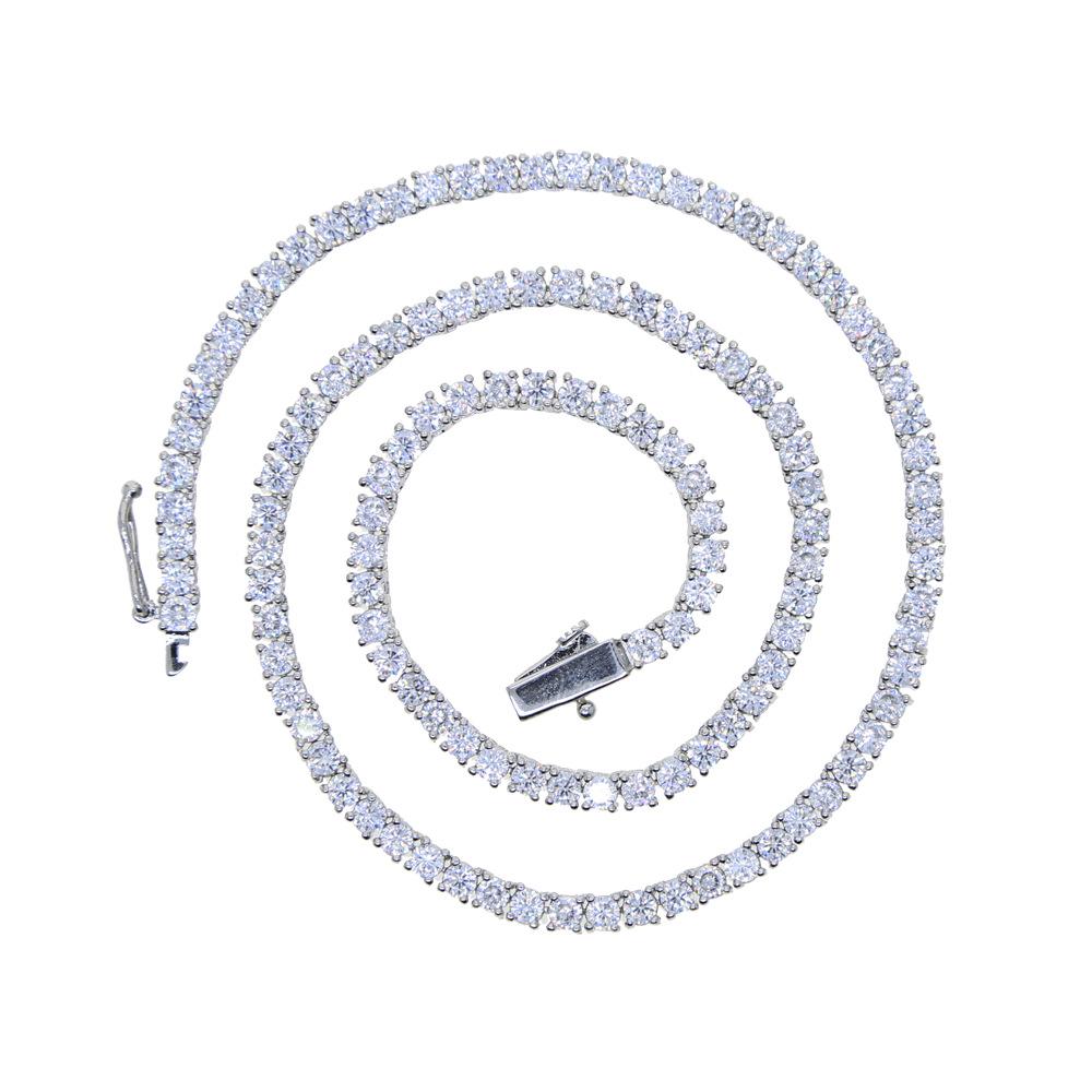 

Европейско-американское 3-миллиметровое циркониевое колье-теннисная цепочка: Модный тренд хип-хопа