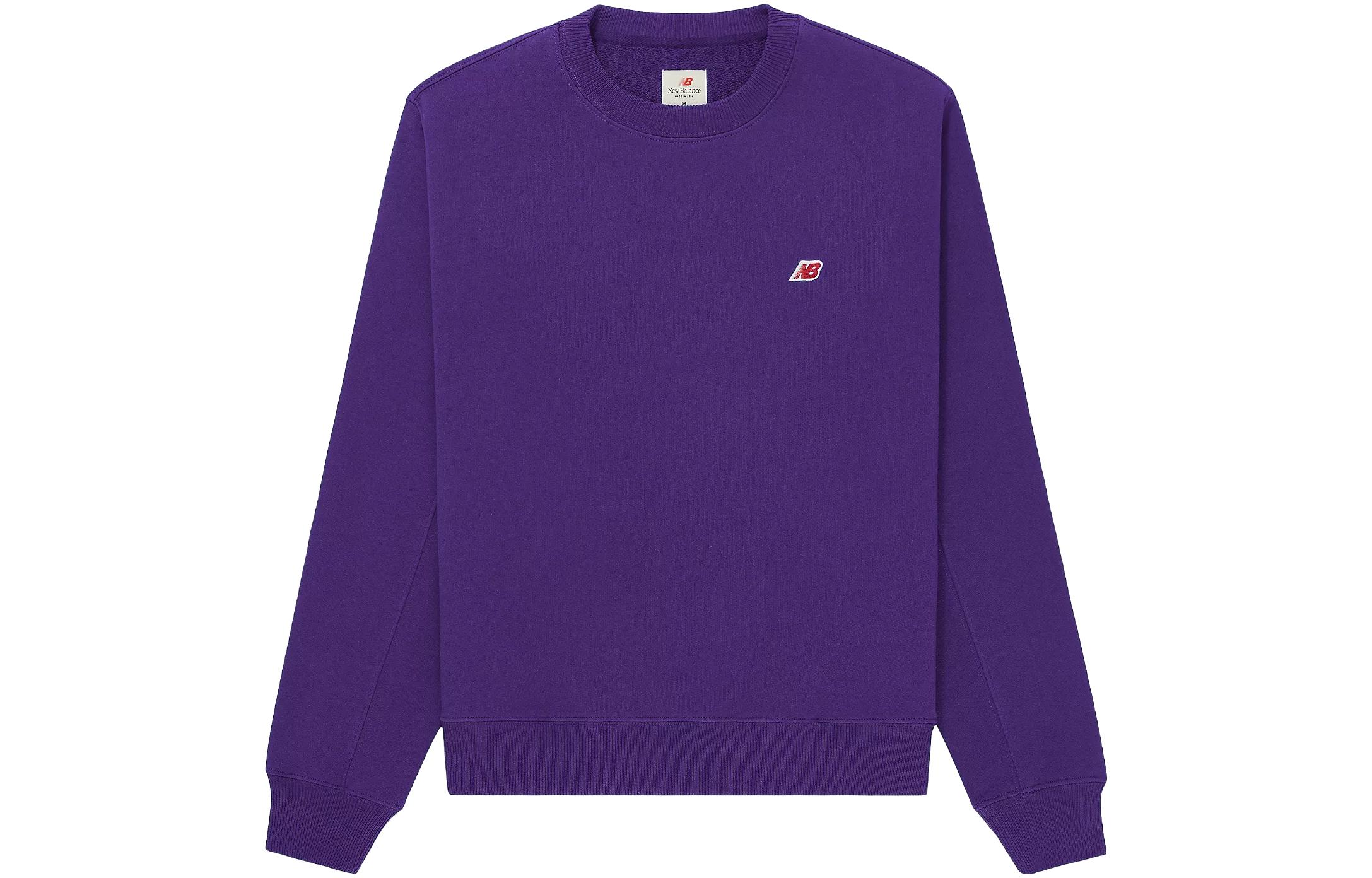 New Balance Made In USA Series Sweatshirts Unisex Purple Crew Neck Moderate Other MT21541PRP L