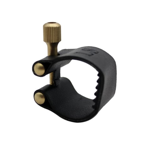 Andoer Ligature Compact Ligature with Zipper, Synthetic Leather Mouthpiece, Rubber, for Alto Saxophone