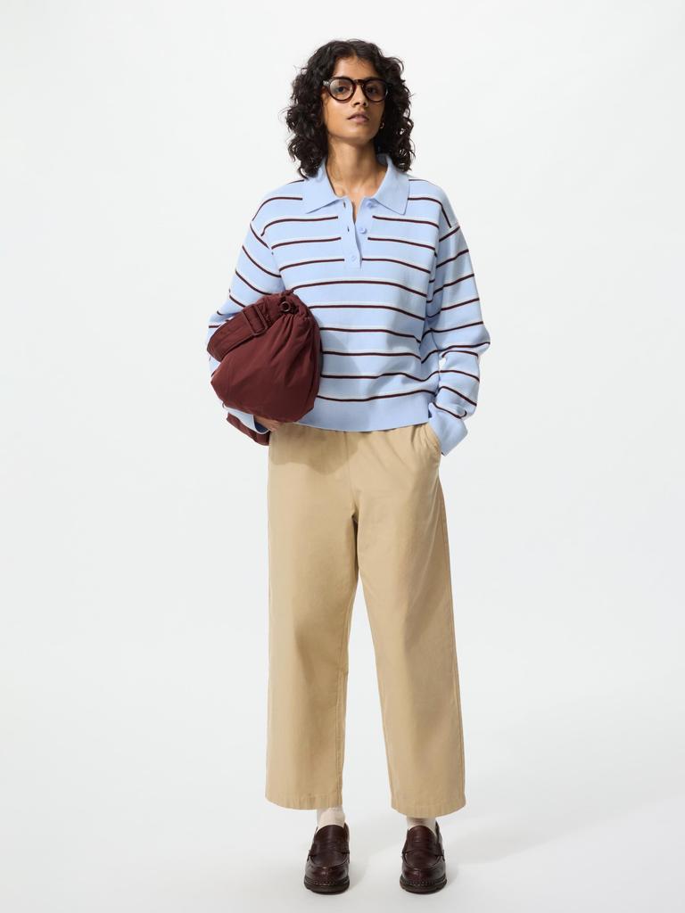 Uniqlo Japan Cotton Relaxed Ankle Pants