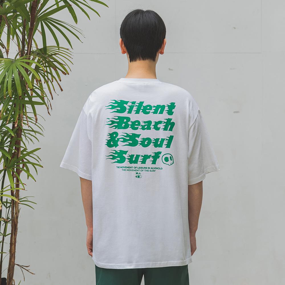 ALVINCLO Silent Beach Oversized Short Sleeve Tee Ast4991 (2 Colors)