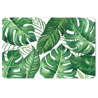 [A1901] - Dekkebrikke 'Monsteras' grønn - 43x28 cm