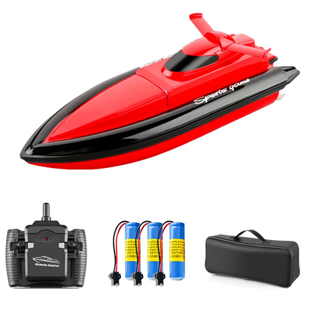 2.4G RC Boat 800 Remote Control Boats 2.4G 20km/h RC Boat RC Gift for Kids Adults Boys Girls with Bag 3 Battery