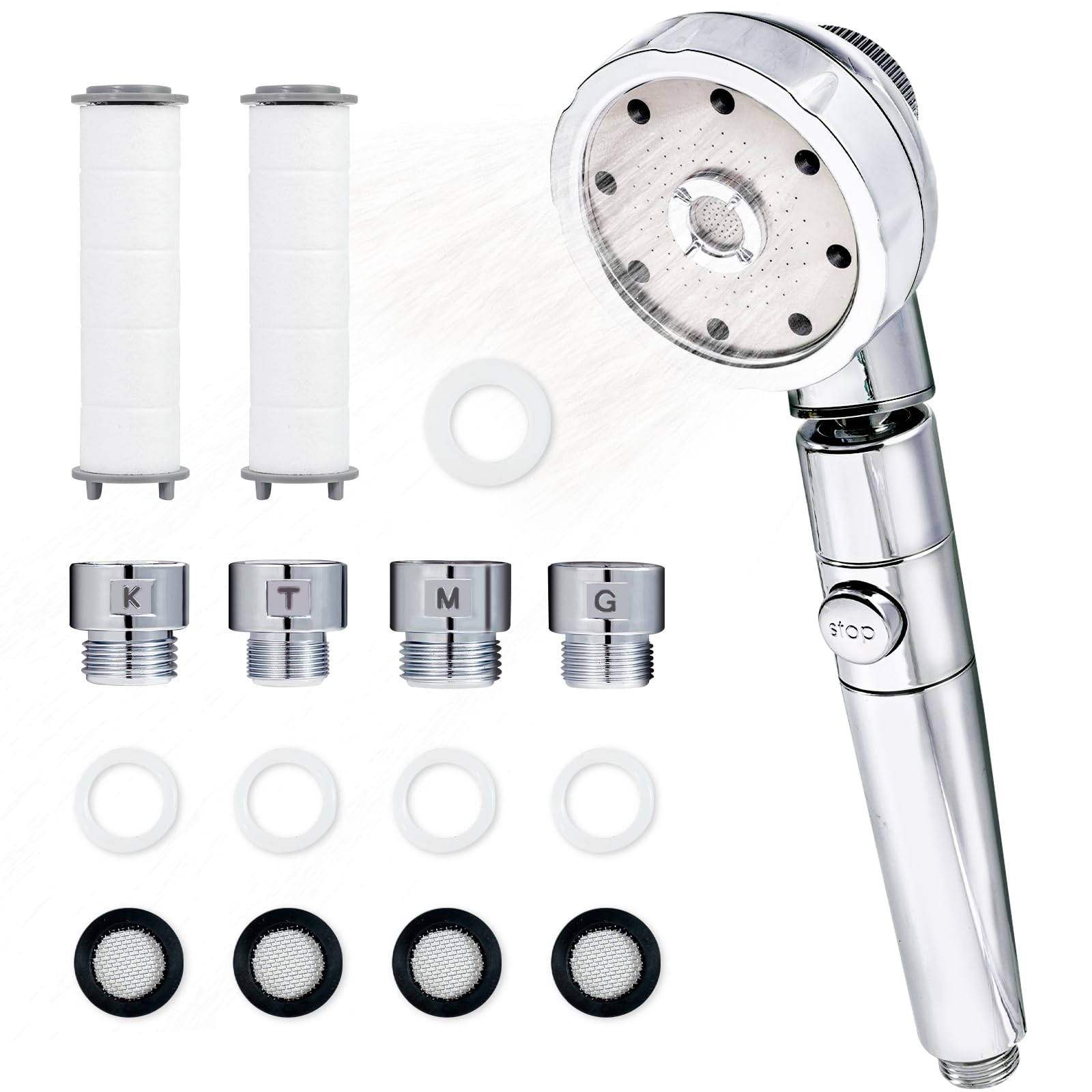 Shiraya Micro Nano Bubble Shower Head Water Saving Chlorine Bubble Shower High Water 5 Pore Mist Shower Handheld Water Water Cleansing Heat Skin 4