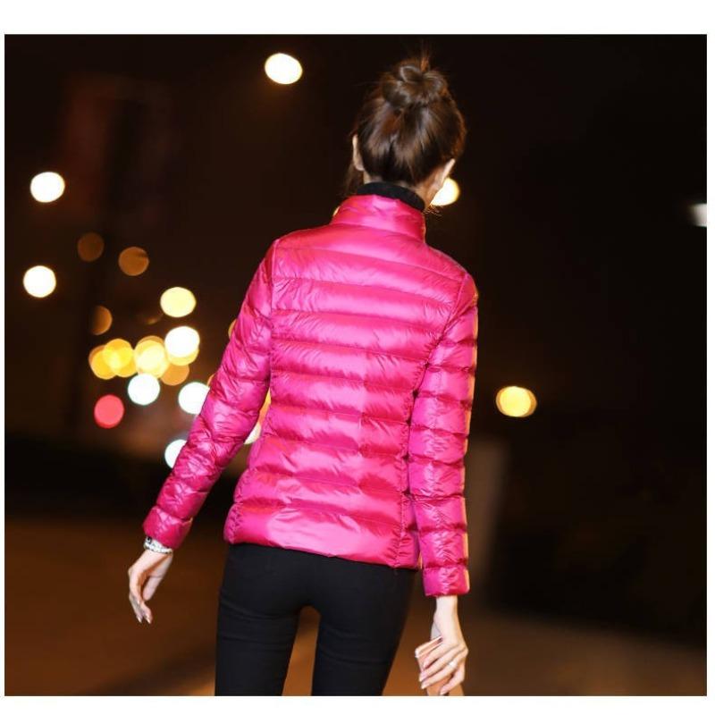 

Женское короткое хлопковое пальто, новый корейский стиль, большой размер, приталенное, осенне-зимнее легкое хлопковое пальто, с воротником-стойкой, маленькая хлопковая куртка 3XL