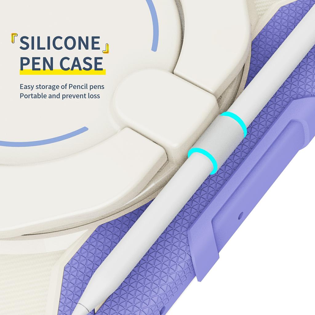 Ständer Hülle für Samsung Galaxy Tab S10 Lite/S9 FE/S9 PC + Silikon Stoßfest Robust Tablet Hülle