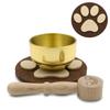 Mini Orin Set with Rainbow Bridge Bell and Paw Mat, Pet Buddhist Altar Accessories, Soothing Sound, Perfect for Keeping Your Pet Altar, Dog or Cat