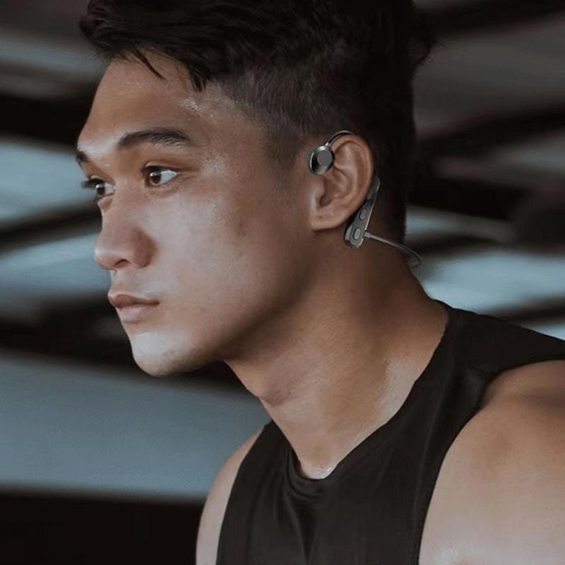 K69 Real Bone Conduction Earphones BLE5.2 Wireless Bluetooth-compatible Headset Open-Ear Sports Earphone with Mic