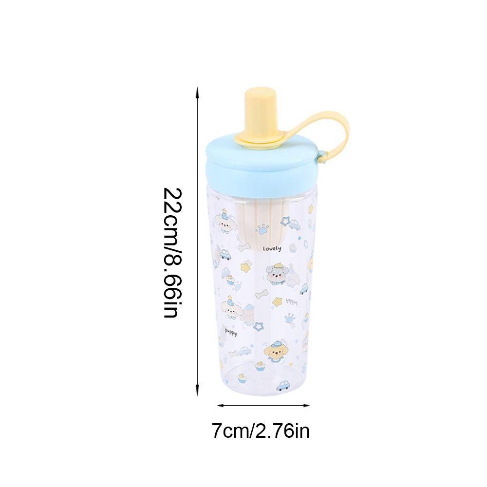 700ml Water Bottle Animal Cup With Lid Straw Cute Coffee Cup  for Juice Milk